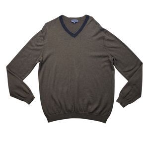Vince Sweater Mens XXL 2XL Wool Camel Hair Blend V-Neck Preppy